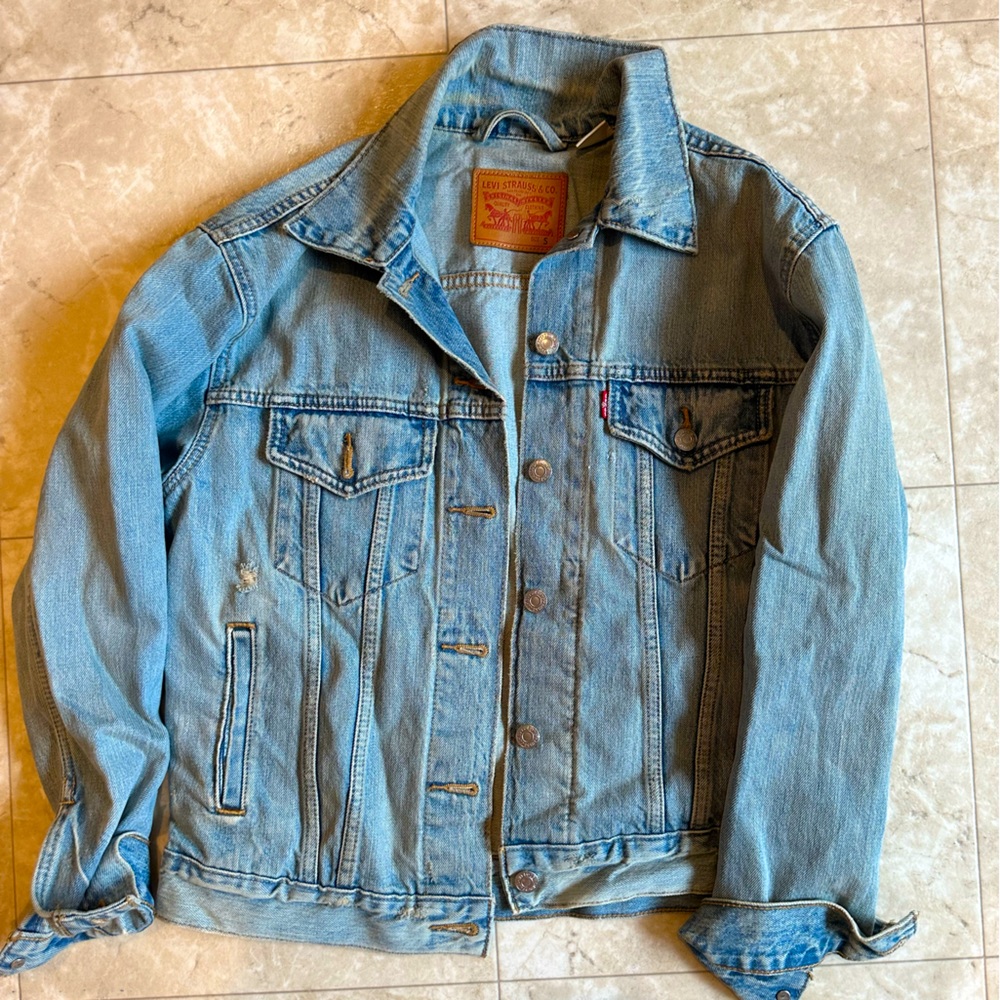 Levi Denim Jacket - Light Wash - Size S